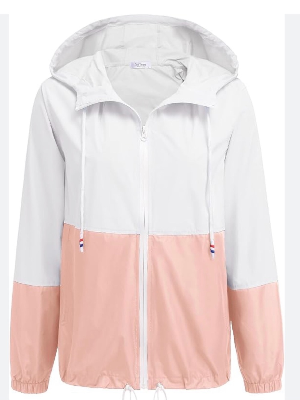 🆕 Waterproof Raincoat Lightweight  Hooded Windbreaker with Pockets XL